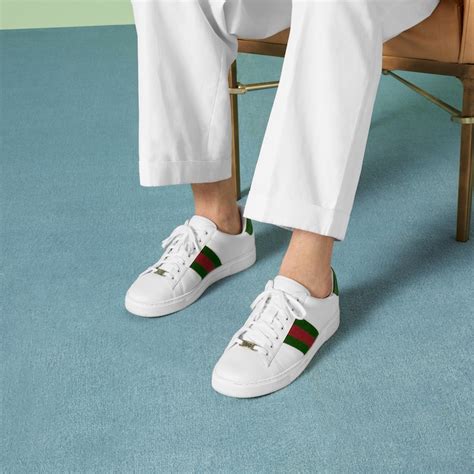 saks gucci ace men|gucci ace leather shoes.